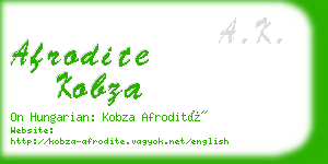 afrodite kobza business card